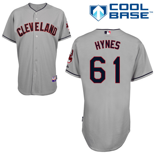 Colt Hynes #61 MLB Jersey-Cleveland Indians Men's Authentic Road Gray Cool Base Baseball Jersey